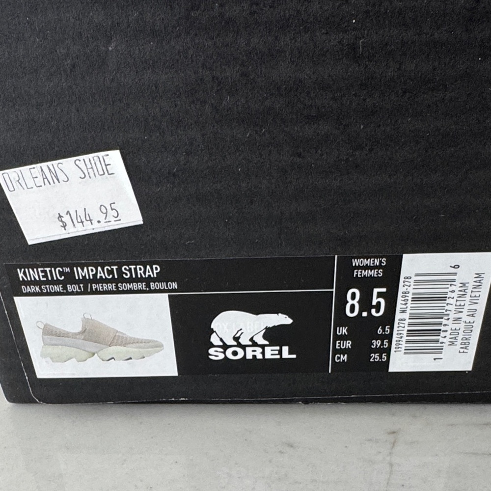 Sorel Kinetic Impact Strap Shoes in Dark Stone and Bolt